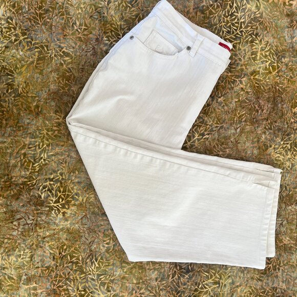 Gloria Vanderbilt Stretch Denim Cropped Jeans, White, Size 10 - Picture 1 of 6